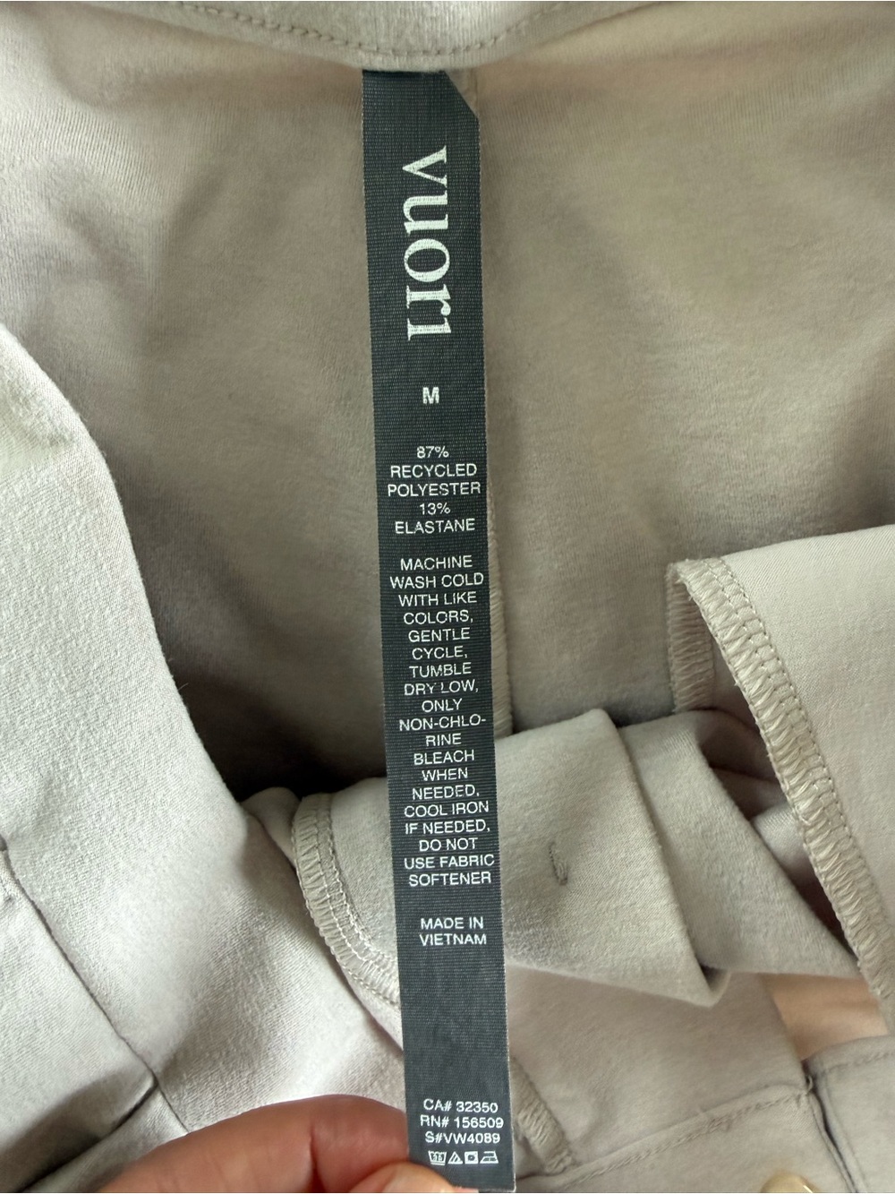 Vuori Elevation Trouser Ecru Heather Wide Leg High Rise Travel Work Pants Size M - Picture 7 of 9